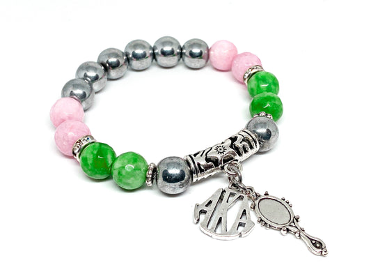 AKA Themed Bracelet - Hematite