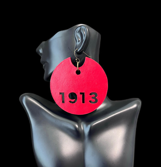 1913 Genuine Leather Earrings