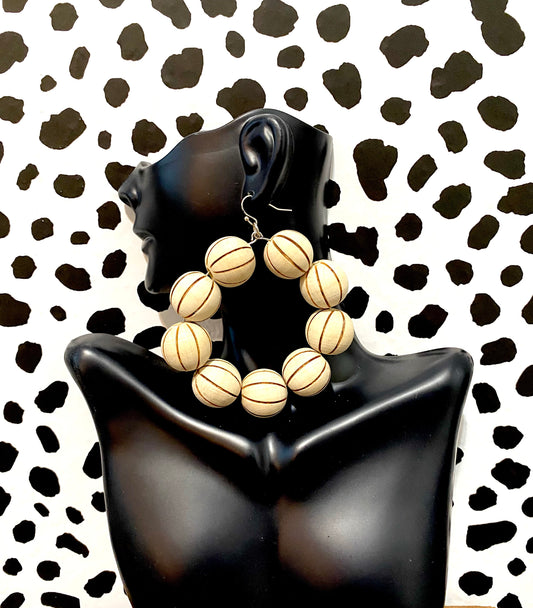 Blonde Wood Earrings