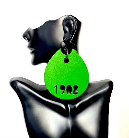 1908 Genuine Leather Earrings