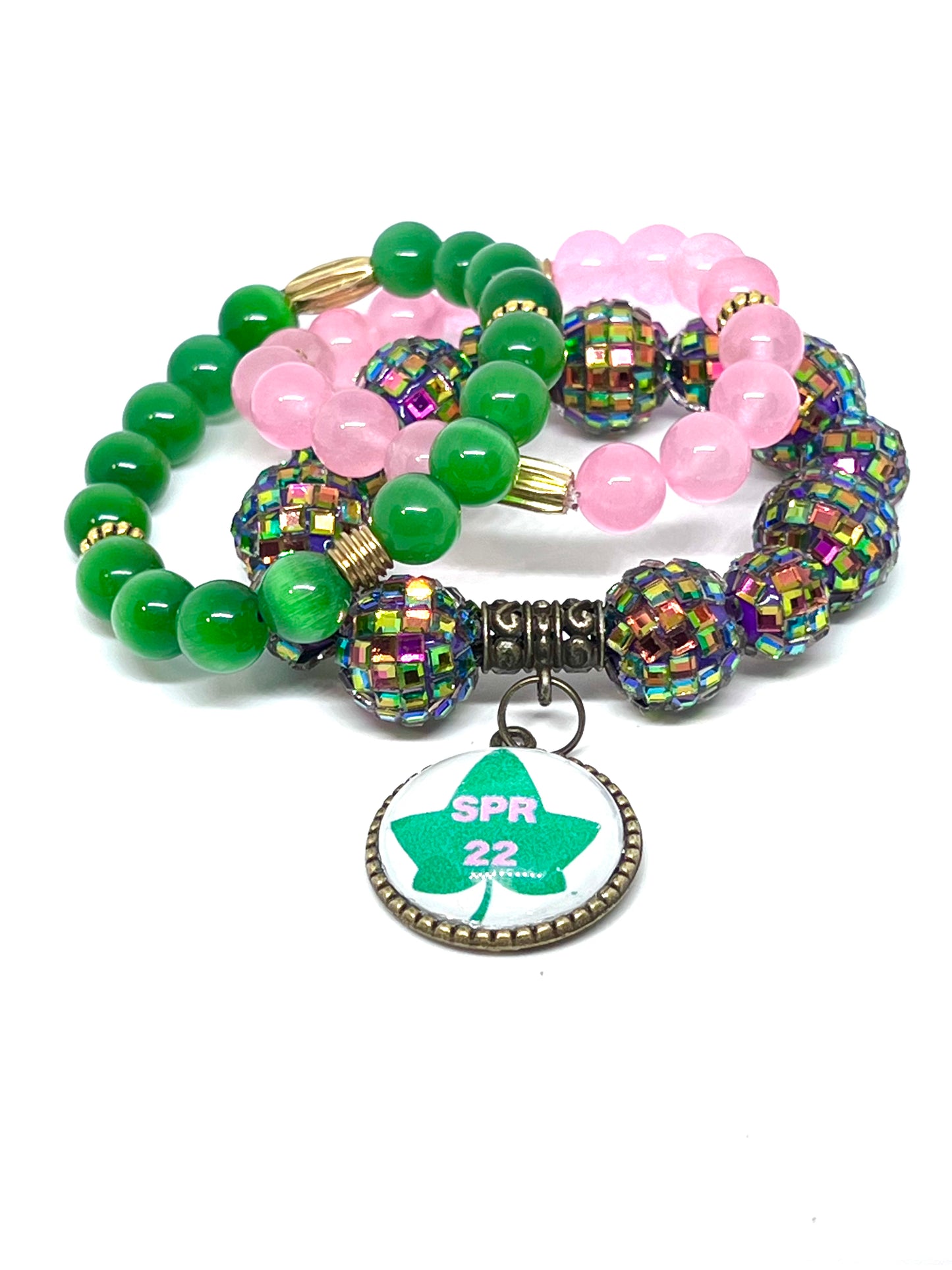 AKA Bracelet Set - Mirrored Balls