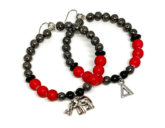 DST Themed Lava Earrings