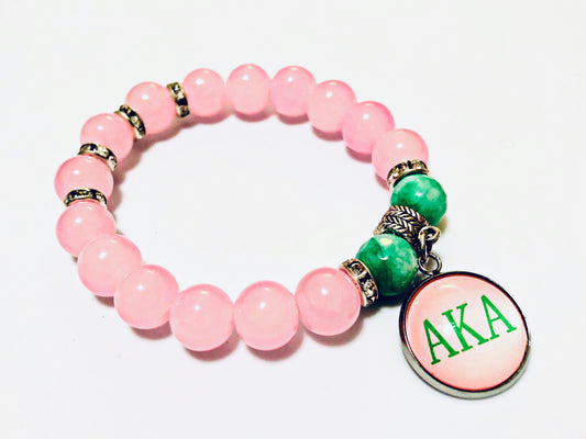 Single AKA Themed Bracelet with one charm