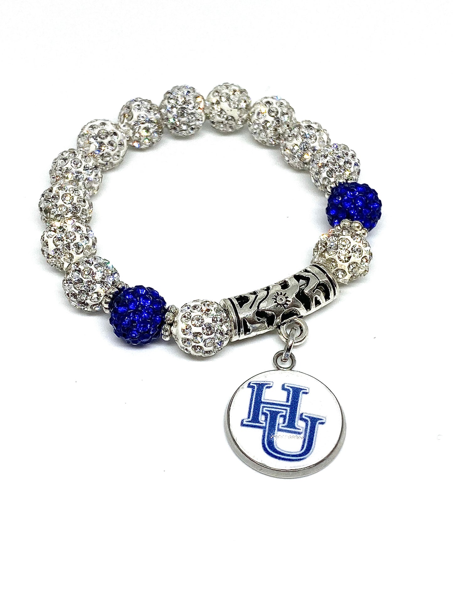 HU Themed Bedazzled White