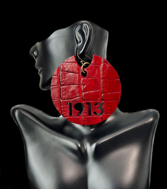 1913 Genuine Leather Earrings - Special Edition