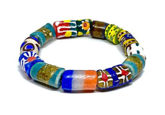 African Glass Beaded Bracelet